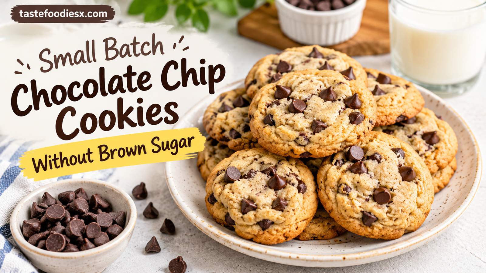 Small Batch Chocolate Chip Cookies Without Brown Sugar