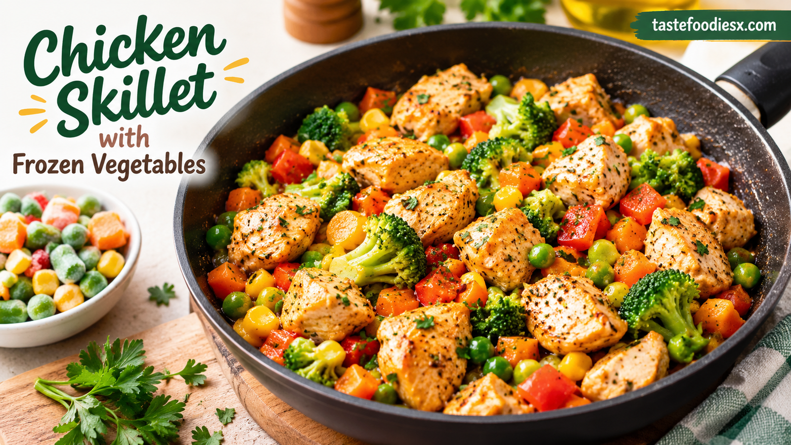 Chicken Skillet with Frozen Vegetables: An Easy One-Pan Dinner